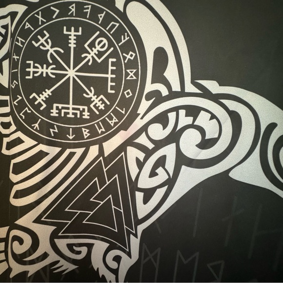 Mens viking style the raven of Odin tattoo special hoodie size L - Picture 7 of 9